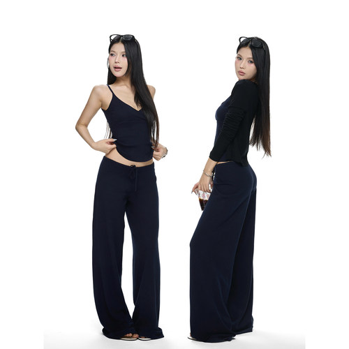 【吉月月】藏青色针织背心+针织长裤