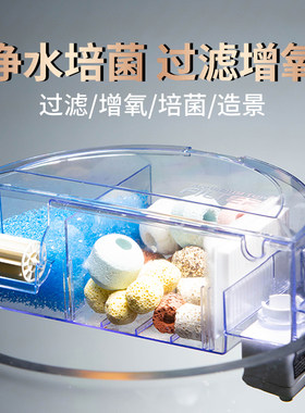 圆形鱼缸过滤器鱼缸爱悦宝