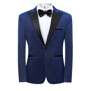 男士歌手闪亮修身正装西服外套婚礼演出主持礼服伴郎西装X55P100图片