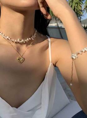 复古手链天然淡水珍珠明星同款