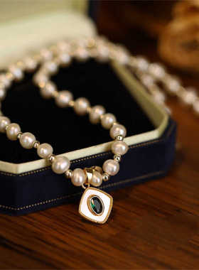 天然淡水珍珠锁骨链女