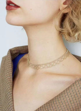 蕾丝造型choker女个性镂空颈链