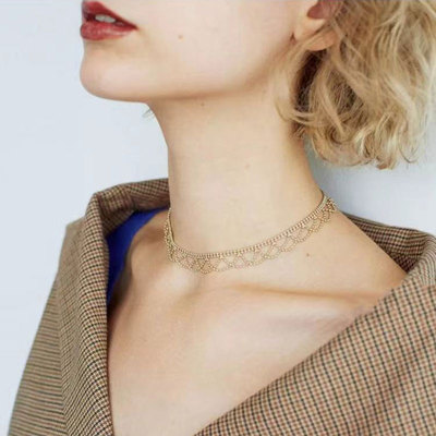 蕾丝造型choker女个性镂空颈链
