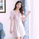 春秋款 睡裙女夏季 性感高级感薄款 睡衣家居服夏款 宽松少女 冰丝短袖