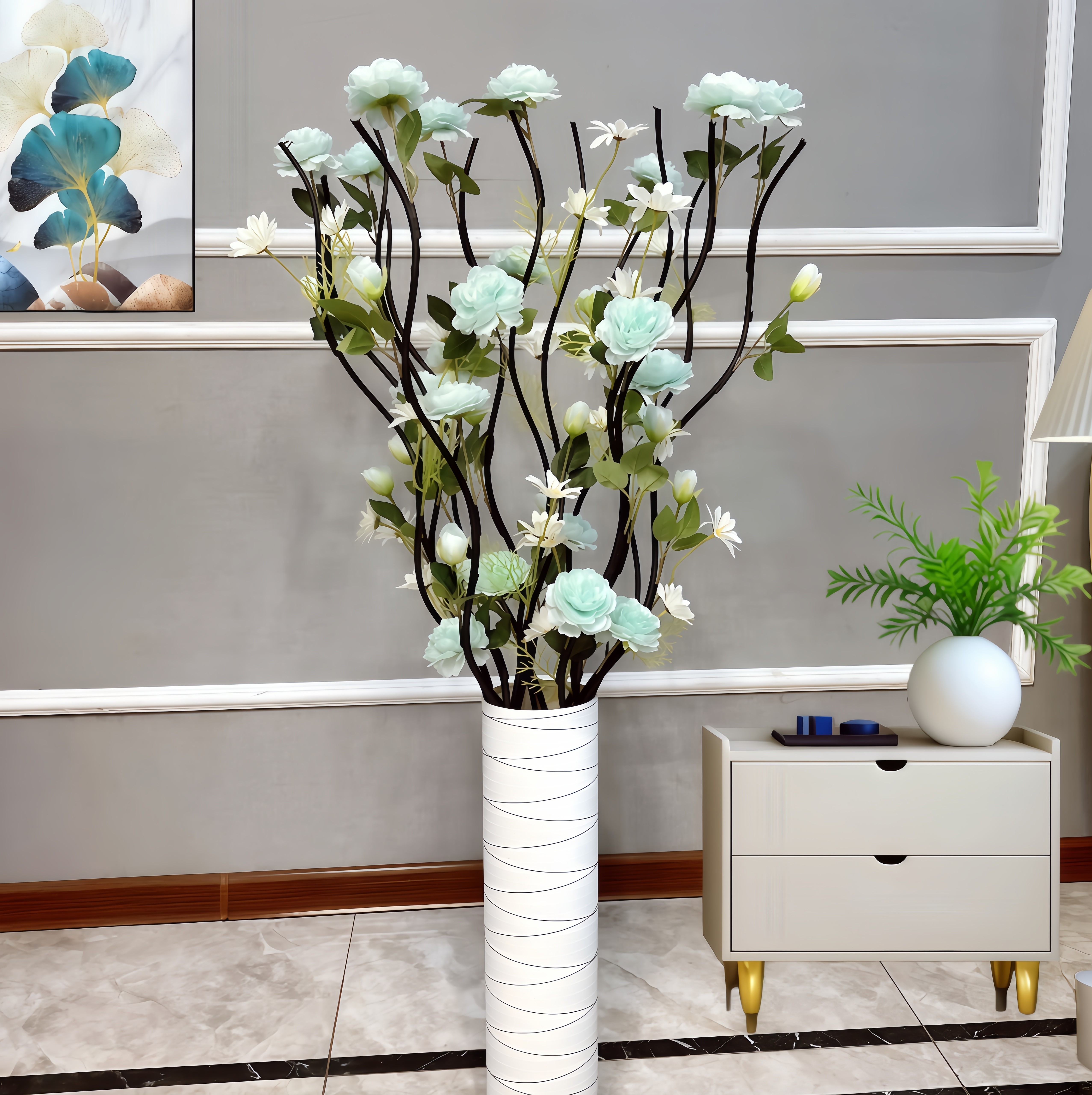 逼真绢布仿真牡丹花手工制作落地大号假花客厅插花家居装饰品摆件