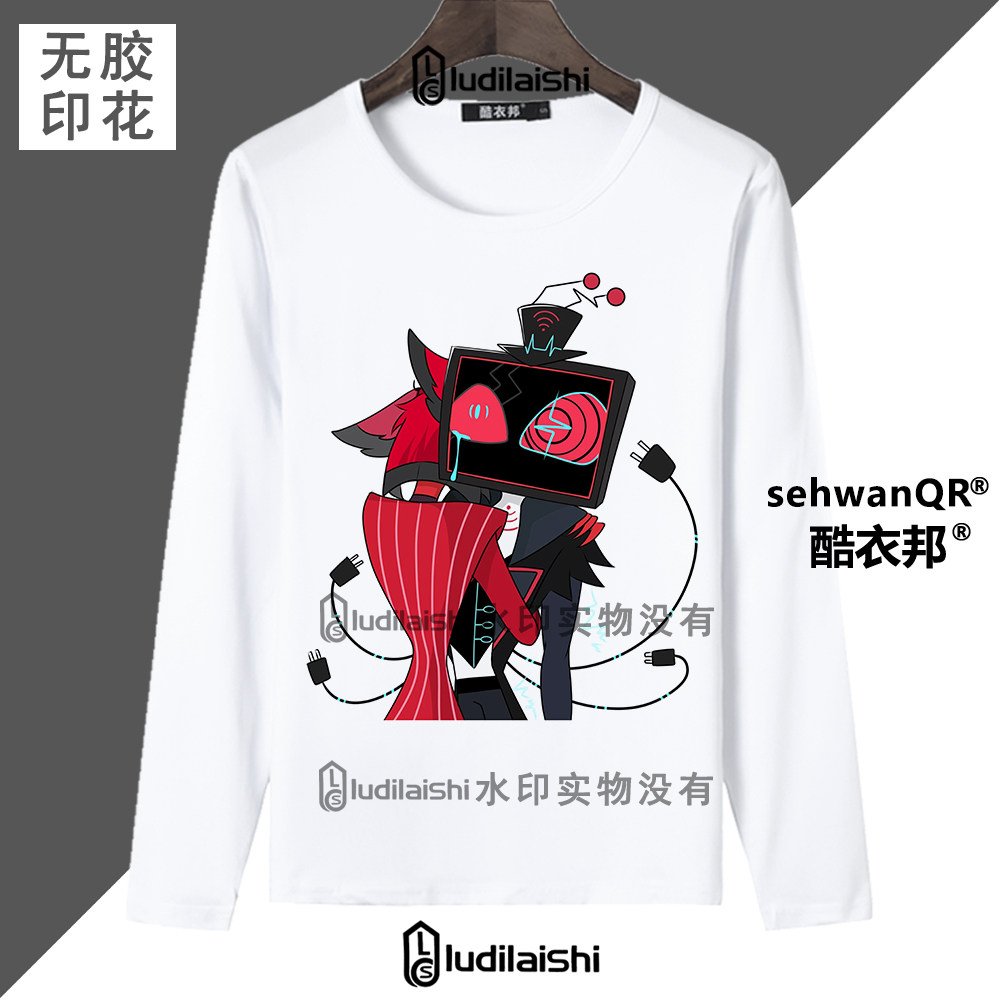 春秋新款男女学生长袖上衣地狱动漫客栈二次元周边表情包头像T恤