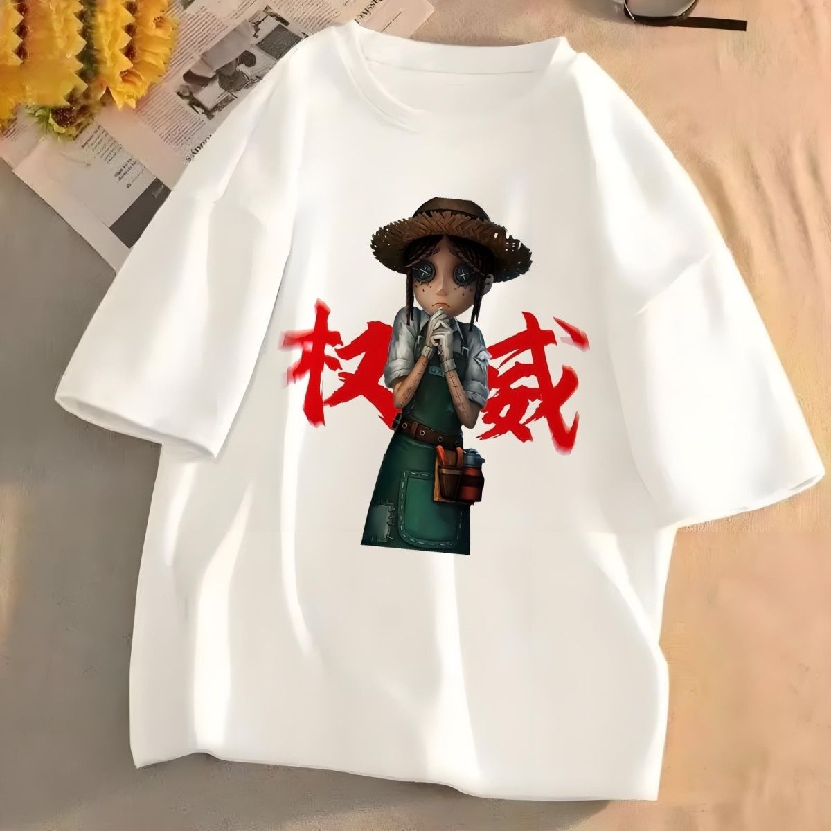 第五人格权威头像梗图男女的夏季男女休闲短袖衣服T恤上衣周边