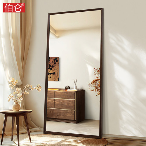 伯仑中古风实木全身镜/安全防爆