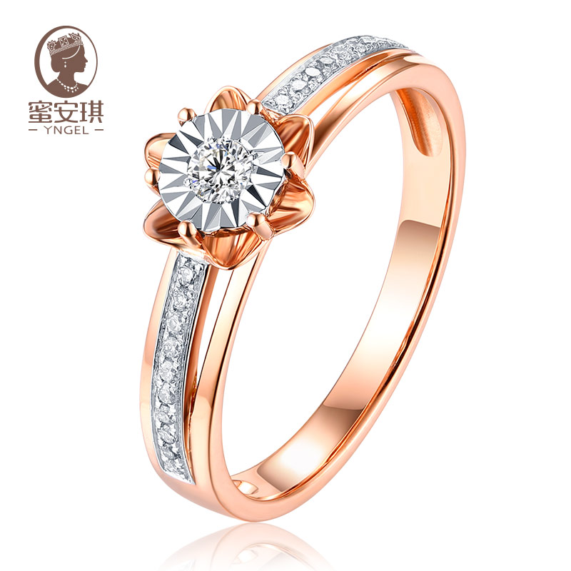 克拉18k金订婚钻石戒指