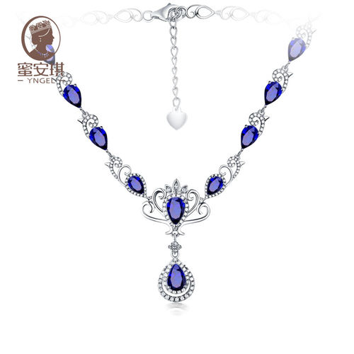 蜜安琪克拉宝石颈链18K金彩色