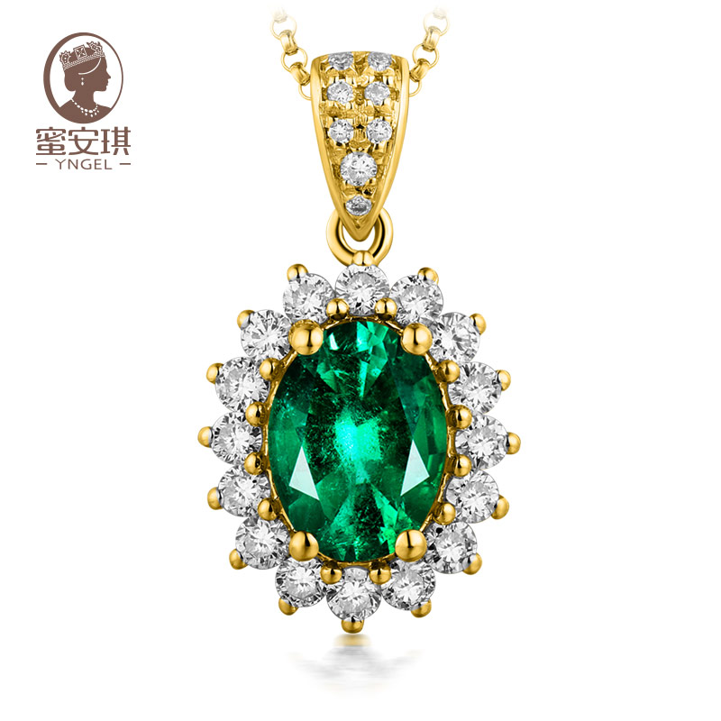 蜜安琪戴妃款1克拉吊墜項鏈天然