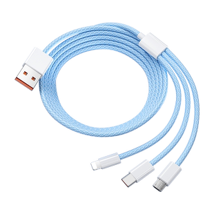 【100W超级闪充】塔菲克三合一数据线一拖3充电器车载万能通用手机usb头充电宝多功能适用安卓苹果tpyec华为