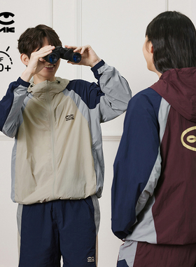 【专业防晒 UPF50+】conklab复古运动户外轻薄防晒服男夏连帽外套