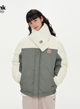 conklab趣味水果三兄弟撞色拼接棉服男冬季新款国潮宽松棉衣外套