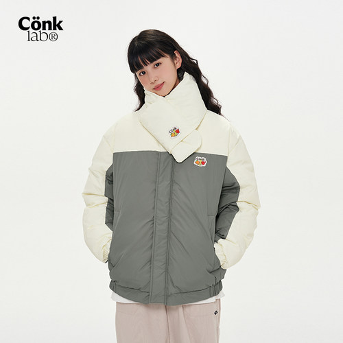 撞色拼接棉衣conklab冬季