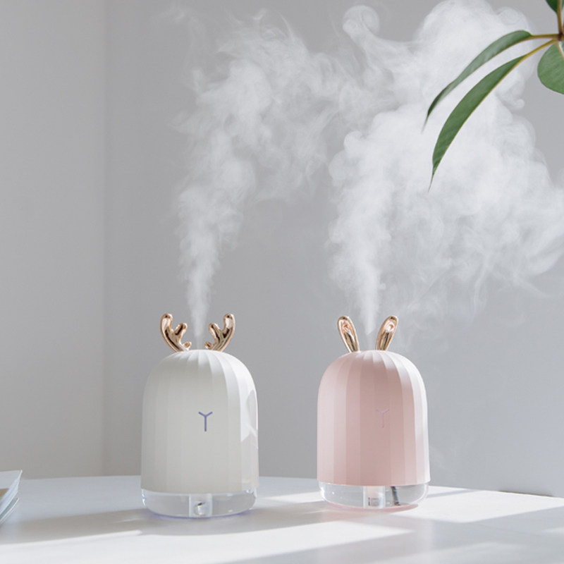 迷你加湿器USB家用静音卧室办公室宿舍孕妇婴儿女可爱卡通创意生日礼物情侣小型空气喷雾补水车载桌面大容量