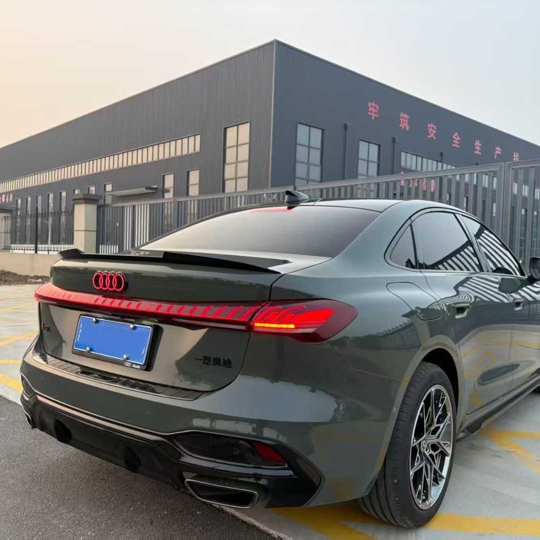 A5L尾翼ABS烤漆免打孔碳纤纹图片
