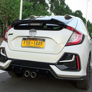 21款十代两厢思域尾翼改装免打孔压尾翼 10代思域运动款abs定风翼