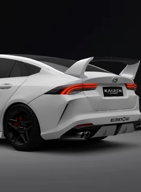 适用于传祺影豹尾翼改装打孔运动款FD2定风翼ABS改装件烤漆碳纤纹