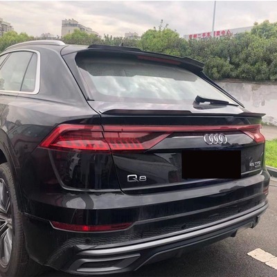 Q8尾翼ABS烤漆免打孔碳纤纹
