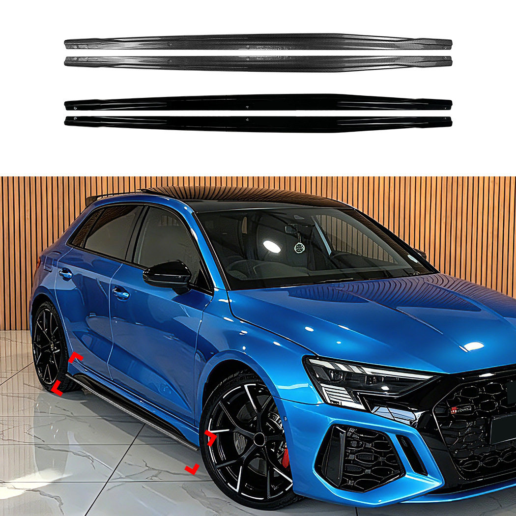 RS3汽车侧裙ABS烤漆碳纤纹