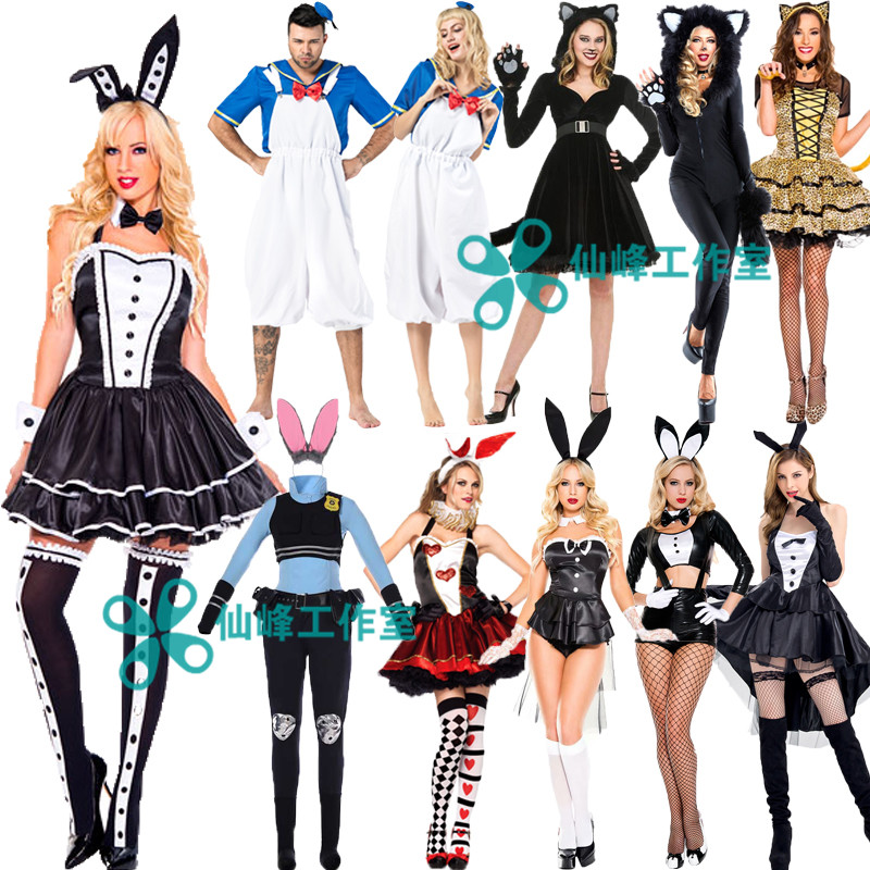 万圣节cos成人兔女郎服装猫女郎比卡丘唐老鸭派对夜店ds演出服