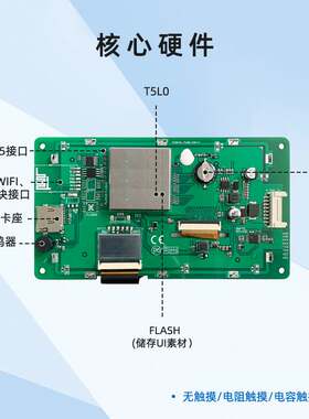 5英寸迪文工业智能串口屏工控触摸触控物联网DMG80480T050_02W