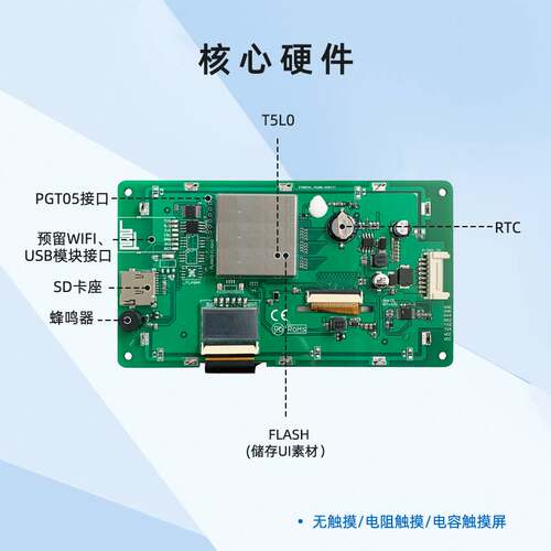 5英寸迪文工业智能串口屏工控触摸触控物联网DMG80480T050_02W