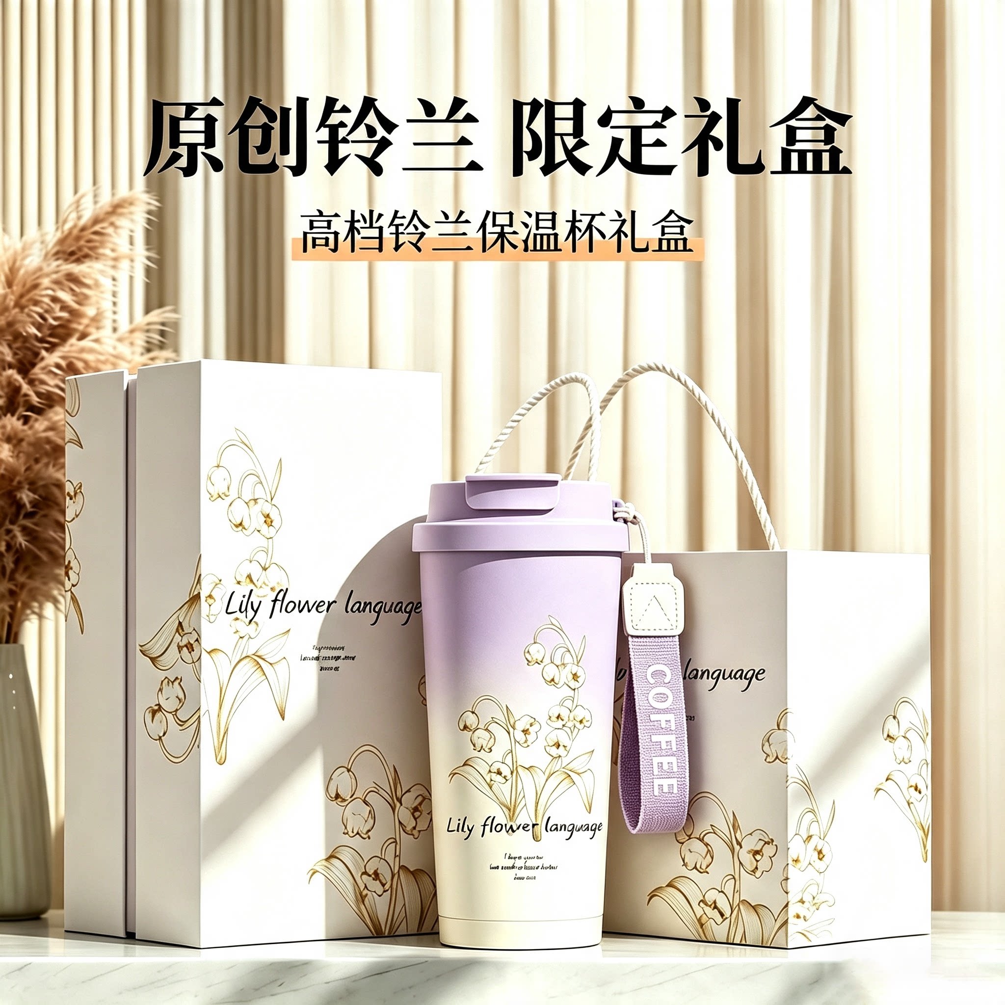 保温杯咖啡杯定制印logo便携陶瓷外出携带陶瓷内胆吸管水杯子刻字
