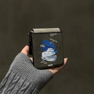 蓝色颜料适用小米mix2手机壳小折叠三星Zflip7华为Pocket3荣耀OPPO 摩托罗拉50秋冬软PuraX保护套6 FindN3新款