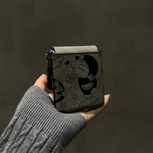 PuraX2保护套5 vivo 哆啦A梦适用小米mix2手机壳小折叠三星Zflip7华为Pocket荣耀OPPO FindN3秋冬毛毡防摔新款