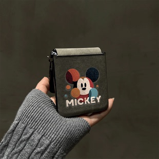 彩色米奇适用小米mix2手机壳小折叠V三星Zflip7华为Pocket3荣耀OPPO 2摩托罗拉50秋冬PuraX保护套6 FindN3新款