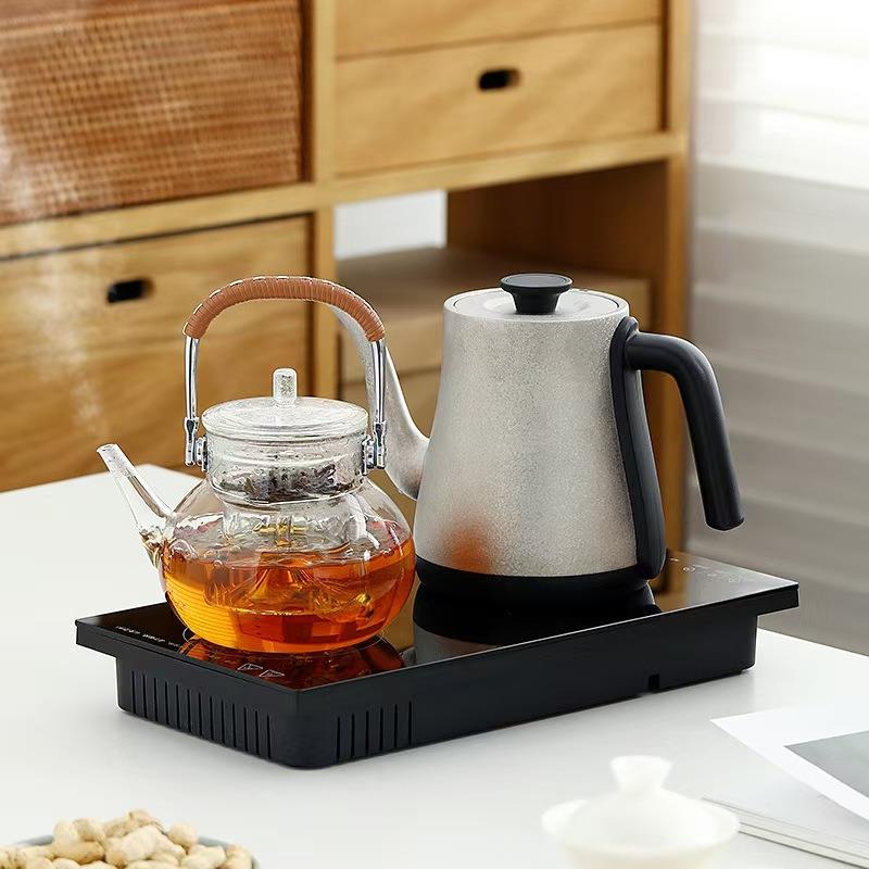 汉唐自动上水纯钛烧水壶茶台嵌入式一体煮茶电陶炉