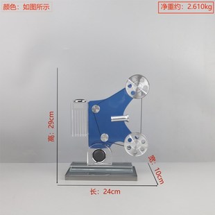 饰品 北欧创意复古水晶放映机模型摆件书房玄关客厅卧室酒店家居装