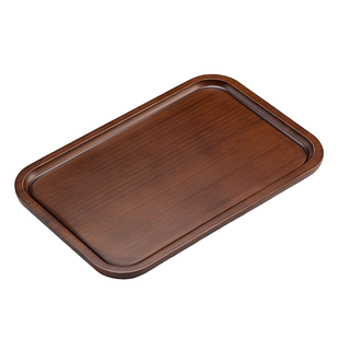 加厚日式竹制托盘长方形大小号糕点盘放茶杯水壶茶盘餐厅上菜餐盘