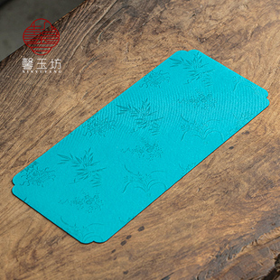 复古防水茶席家用干泡垫小号桌旗茶桌防烫隔热垫双面布艺茶垫 中式