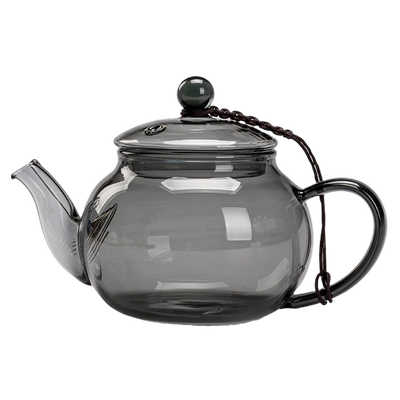 馨玉坊玻璃烟灰色西施壶