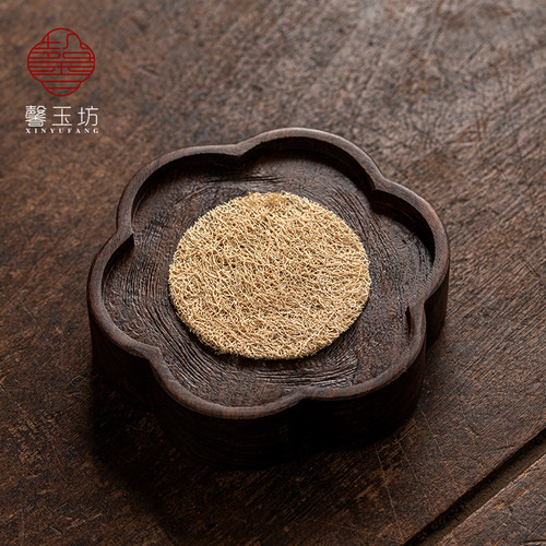 馨玉坊加厚黑檀木整块壶承