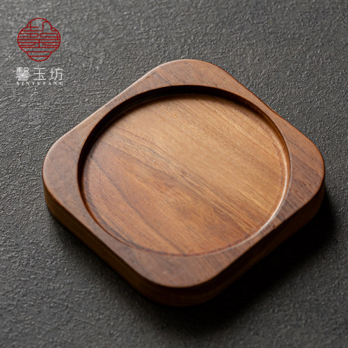 馨玉坊胡桃木-方形水杯杯垫