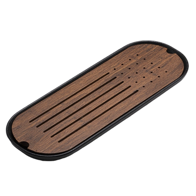 馨玉坊抚琴黑陶重竹茶盘