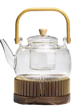 馨玉坊胡桃木合金温茶器大号