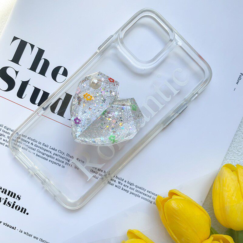 滴胶爱心手机支架气垫囊背贴可伸缩桌面看剧稳固支撑创意稳固便携