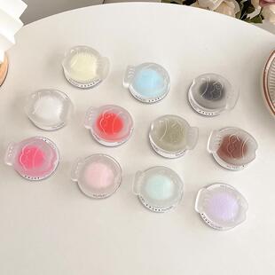 透明磨砂夹心鲷鱼烧手机气囊支架磁吸可伸缩拆卸便携韩国ins风女