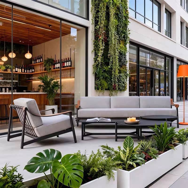 户外民宿庭院沙发单人桌椅