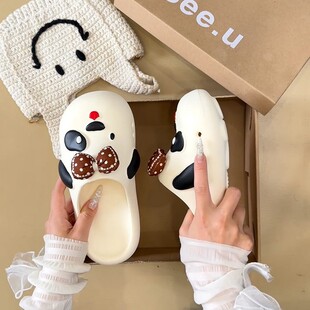 夏季呆萌卡通小狗外穿包头女拖居家舒适轻便透气时尚百搭洞洞女鞋