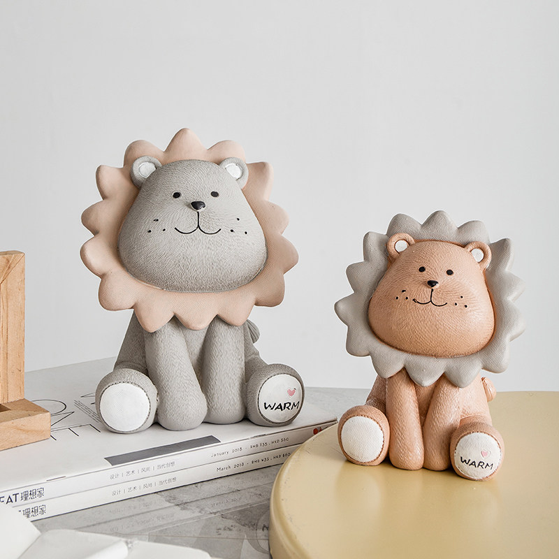 北欧风格个性狮子存钱储蓄罐客厅酒柜电视柜家居饰品动物罐子摆件|msdalam kategori Aksesori rumah, barang-barang hiasan, tangki simpanan - dari Buy2taobao.com untuk memberikan perkhidmatan ejen Taobao profesional membeli