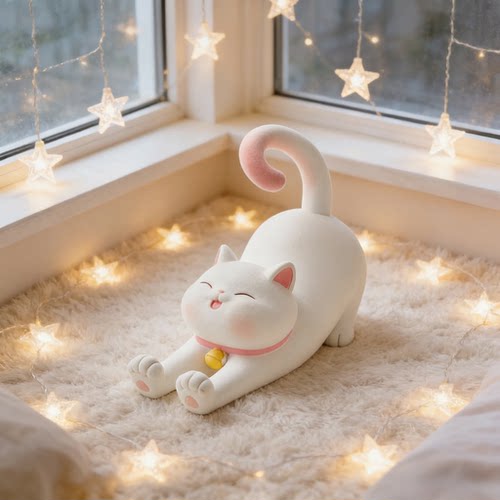 可爱治愈猫咪卡通桌面摆件