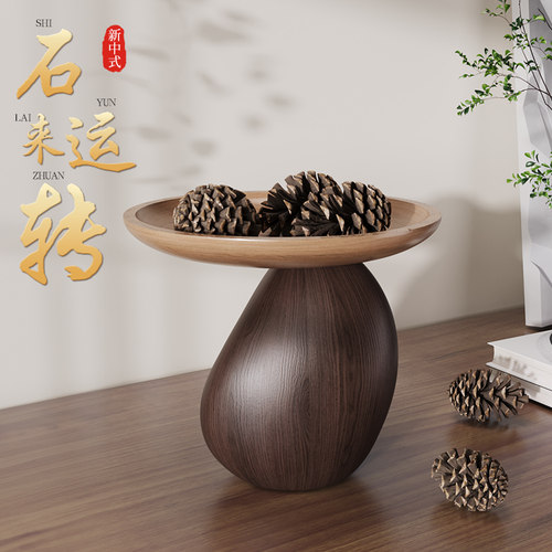 时来运转摆件中古风入户门口鞋柜装饰玄关放钥匙收纳托盘轻奢高档
