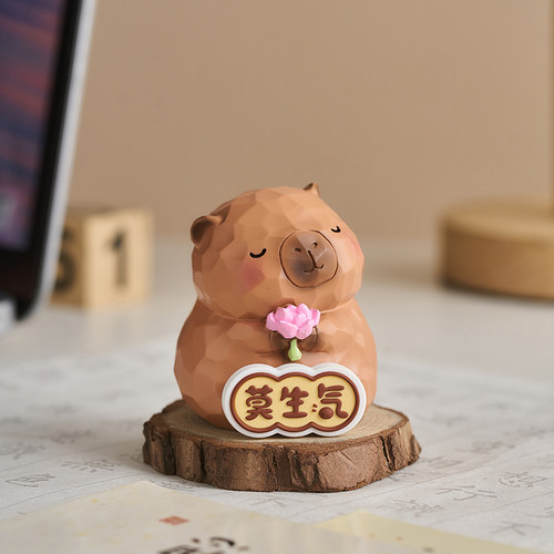 卡皮巴拉莫生气小摆件