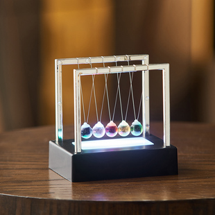 幻彩牛顿摆球撞球小摆件永动机仪创意摆件办公桌面情绪稳定装饰品